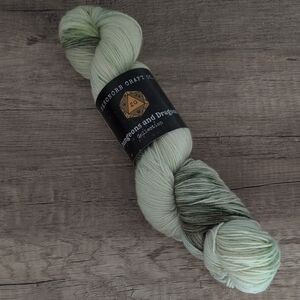 Green and Cream Yarn Skein